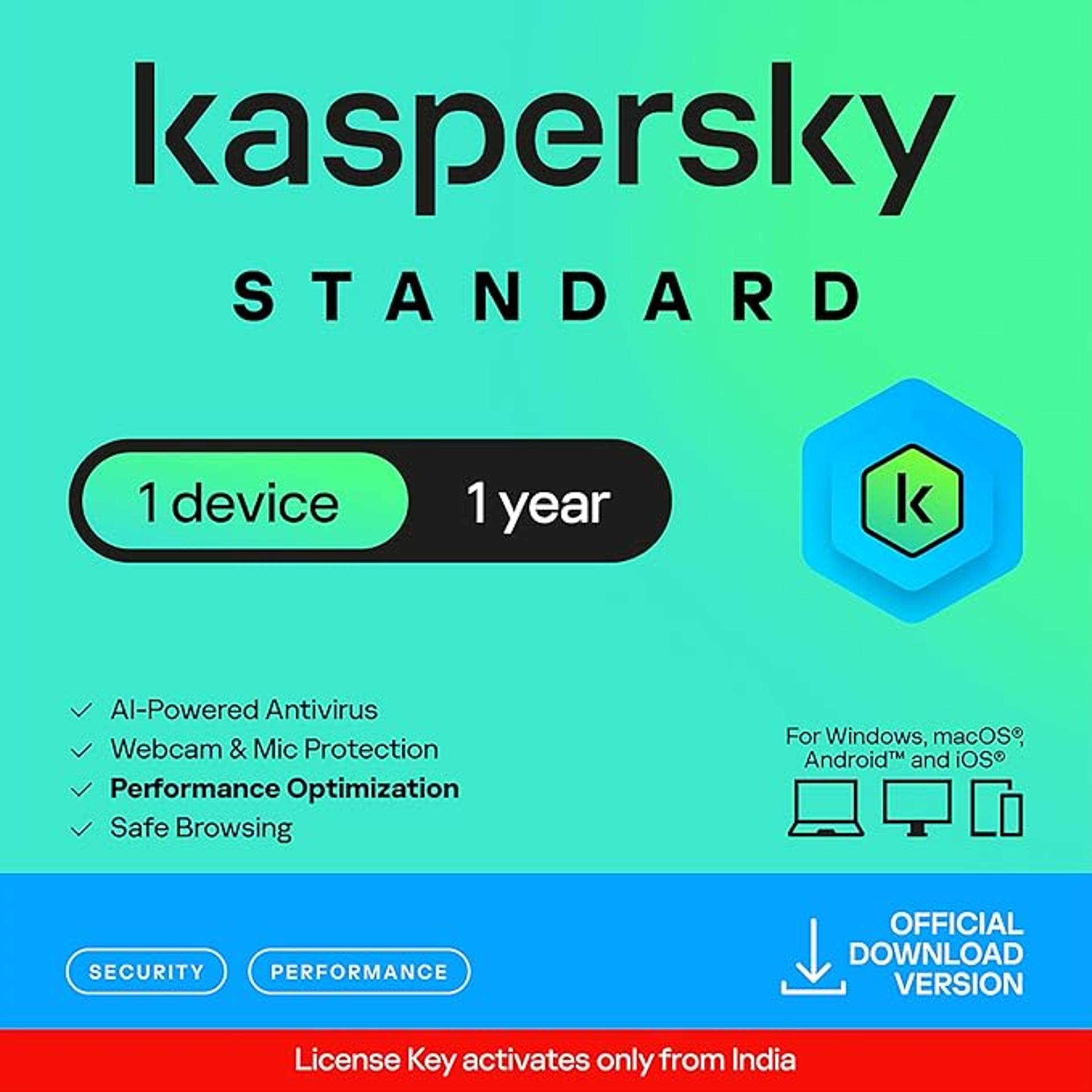 Kaspersky Standard Security 1 User 1 Year