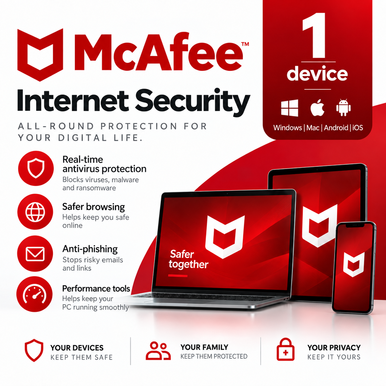 McAfee Internet Security 1 User 1 Year