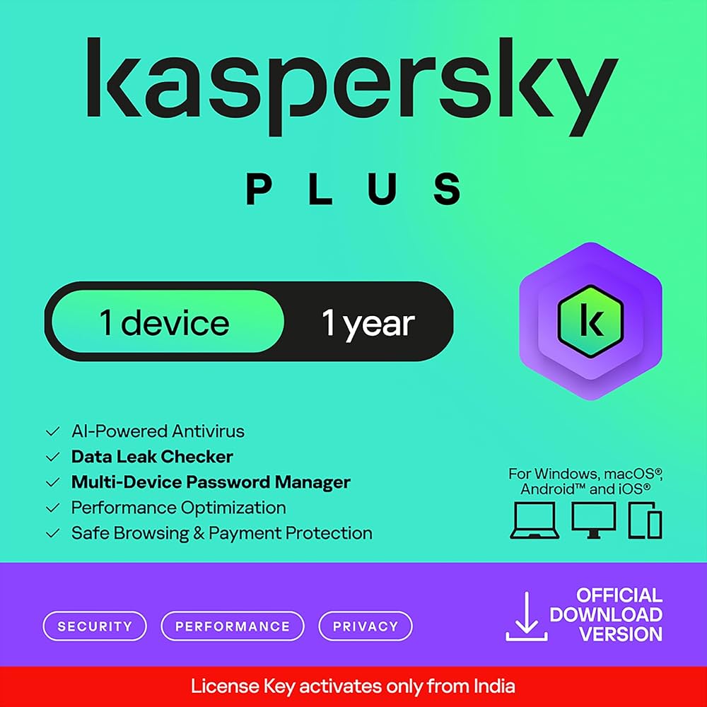 Kaspersky Plus Security 1 User 1 Year
